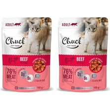 Prime Chuck Pouches, Yetişkin, Dana Etli 100 gr x 24 Adet (2 Paketi)