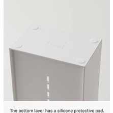 Prime 5603 Tower Makyaj Saklama Kabı, Beyaz, Abs Reçine/silikon, Minimalist Tasarım
