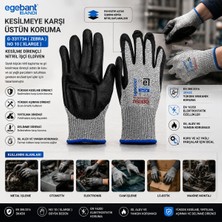 Store 10 Adet Zebra No 10 Xlarge Kesilme Dirençli Nitril Işçi Eldiven Bandı