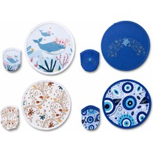 Prime Life Katlanabilir Yuvarlak Kore Tipi Yelpaze, Kompakt Taşınabilir Kılıflı Mini El Yelpazesi, Çanta Boy Hafif Yazlık Plaj Piknik Seyahat Yelpazesi 25 cm (Asorti Renk)