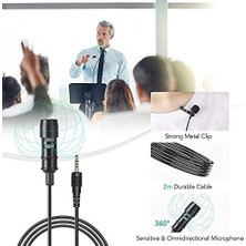 Prime Canlı Yayın Yaka Mikrofon Dc-C5 Siyah