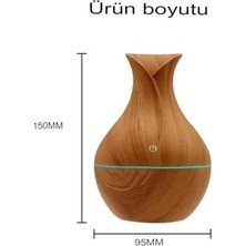 Prime Ahşap Görünümlü LED Işıklı USB Bağlantı Aromalı Hava Nemlendirici Buhurdanlık