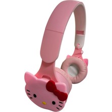 Prime Hello Kablosuz Bluetooth Katlanabilir Kulaküstü Kulaklık Pembe