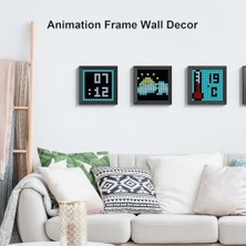 Prime Pixoo - 16X16 LED Ekranlı Art Dijital Resim Çerçevesi App Kontrolü - Oyun Odası ve Komodin Için Serin Animasyon Çerçevesi Duvar/masa Montajı -Siyah