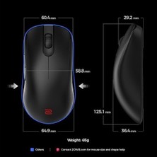 Prime Zowıe Fk2-Dw Orta Boy 4K Simetrik Kablosuz E-Spor Oyuncu Mouse