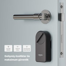 Prime Smart Akıllı Otomatik Motorlu Kapı Kilidi Parmak Izi Şifreli Wi-Fi Mobil Uygulama ile Kontrol Kolay Kurulum Uzaktan Kilitleme/açma Mekanik Anahtarsız Kilit X8070