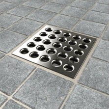 Prime E4404 Square Shower Drain Grate, Brushed Nickel