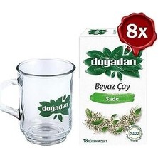 Prime Doğadan Beyaz Çay Sade 28 G x 8 ve Doğadan Cam Bardak Hediyeli