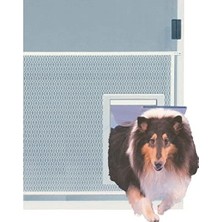 Prime Ideal Pet Products Ekran Koruyucu Evcil Hayvan Kapısı, Ekstra Büyük, 26,5 cm x 38,1 cm Kapak Boyutu, Beyaz