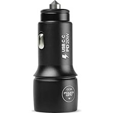 Prime CC36 3.1A PD20W Type-C To Type-C Hızlı Şarj Yeni Nesil Araç Şarj Aleti Çakmaklık