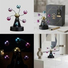 Prime Manyetik Sarkaç Masa Oyuncağı, Renkli Metalik Toplar, 20X10 Cm, Giderici Dekor