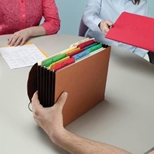 Prime Genişleyen Dosya Cüzdanı, Kapak ve Kordon Kapağı, 13,5 cm Genişletme, Ekstra Geniş Yasal Boyut, Redrope, Kutu Başına 10 Adet (71189)