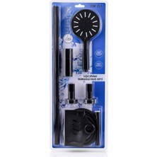 Store Vakumlu - Siyah Lüx Sürgülü Duş Seti