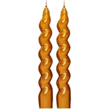Prime 2'li Twirl Glow Şamdan Mum Seti (18 Cm)