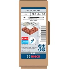 5x Pro Sds Plus-5c Sivri Keski Seti (Beton, Tuğla, Ø Mm, Professional Aksesuar Kırıcı Delici, Kırıcılar)