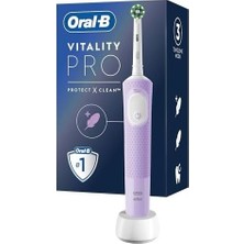 Prime Oral-B Şarjlı/elektrikli Diş Fırçası Vitality Pro Lila Koruma ve Temizlik + Oral-B 3D X-Filament Şarjlı Diş Fırçası Yedek Başlığı 4 Adet