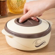 Prime 3149 1000 ml Yemek Termosu - Sızdırmaz Kilitlenebilir Kapak Paslanmaz Çelik Sefer Tası - Krem
