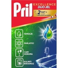 Prime Pril Excellence Duo Jel Bulaşık Makinesi Deterjanı 900ML 50 Yıkama Yağ Çözücü
