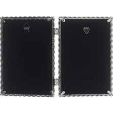 Prime Frames 4x6 Menteşeli Çift Fırçalı Nikel Metal Resim Çerçevesi Halat Tasarımlı
