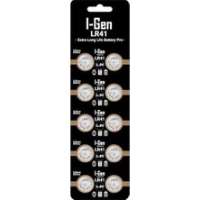 Prime Batteries LR41 1.5V Alkalin Düğme Pil (Ag3, G3, 192, L736) (10’lu Paket)