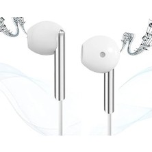 Prime Heartz K103 3.5mm Girişli Metal Yüksek Ses Sporcu Kulak Içi Beyaz Kulaklık Beyaz