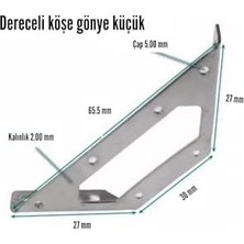 Prime Metal Köşe Bağlantı Aparatı, 10 Adet Mobilya Dolap Montaj Köşebent, Duvara Sabitleme Gönye, 65.5X30X27MM