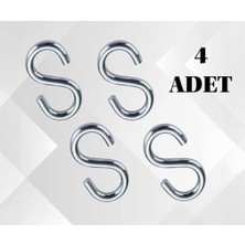 Prime Çinko ile Işlenmiş 316 Paslanmaz Çelik Krom S Kanca, 6 mm 4 Adet Her Türlü Amaç Için Kullanılır