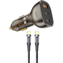 Prime C508 80W 2xpd 30+20W + USB Araç Içi Type-C Şarj Aleti