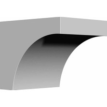 Prime Ekena Millwork BKT07X07X09ST 7 1/4-Inç G x 7 1/4-Inç D x 9-Inç H Stockport Braketi
