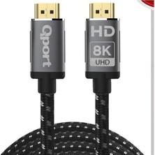 Prime Qport Q-HDMI215 5m HDMI 2.1V 8k Örgülü Altın Uçlu