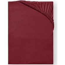 Prime Ezgi Bordo Büyük Boy Penye Lastikli Çarşaf, 180 x 200 cm