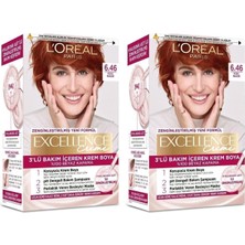 L'oréal Parıs Excellence Creme Saç Boyası 6.46 Kızıl Bakır (2 Paketi)