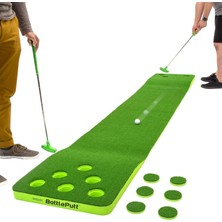 Prime Battleputt Golf Sopası Oyunu, 2'si 2 Arada Pong Tarzı Oyun, 28 cm Putting Green, 2 Golf Topu