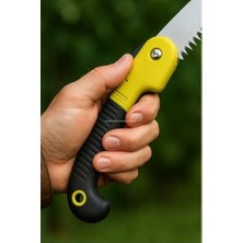 Prime Katlanır Budama Testeresi, 18 cm Paslanmaz Çelik Bıçak, 23 cm Kaymaz Ergonomik Sap, Güvenlik Kilitli, Ağaç Dalı Kesim ve Bahçe Kullanımı Için Pratik El Testeresi