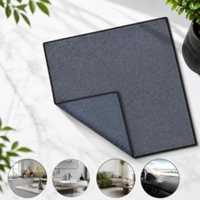Store Simli Parlaks Mikrofiber Ovma Bezi 40X40 Cm, Zor Kir ve Yağ Çözücü Temizlik Bezi, Telli Görünümlü Mikrofiber Ovalama Bezi, Yıkanabilir Çok Amaçlı Mutfak Tezgahı Lavabo Ocak Fayans Bezi Lacivert