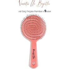 Prime Professional Üç Boyutlu Oval Saç Fırçası Pembe x 9 Adet