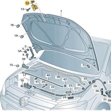 Prime Kaput Kilit Üst Emniyet Açma Mandalı 6R0823186C Vw Polo ile Uyumlu 2015-2017
