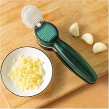 Prime Ergonomik Saplı Pratik Sarımsak ve Zencefil Ezici - Yeşil Mutfak Rendeleyici ve Sarımsak Püresi Yapıcı