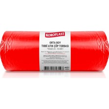 Prime Büzgülü Tıbbi Atık Poşeti Orta Boy 55X60 Cm, 10X10'LU Sızdırmaz Yırtılmaz Profesyonel Çöp Poşeti, Geri Dönüştürülebilir Kolay Bağlanır Tıbbi Atık Torbası, Hastane, Klinik Büzgülü Çöp Poşeti