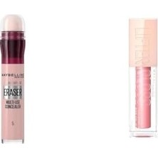 Karok Ticaret New York Anti Age Eraser Kapatıcı- 05 Brighten & New York Lifter Gloss Nemlendirici Dudak Parlatıcısı - 004 Silk