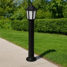 Zita Klas Bahçe Aydınlatma Lambası | 90 cm Uzun Direkli Dış Mekan Yol Apliği | E27 Duylu, IP54 Su Geçirmez, 220V, Siyah | Yerli Üretim Bahçe Lambası (Ampul Hariç)