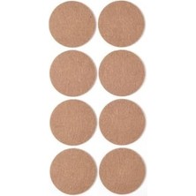 Prime Kahverengi 8 Adet Yapışkanlı, Masa, Koltuk Altı Parke Koruma Keçesi, Yuvarlak, 5 cm