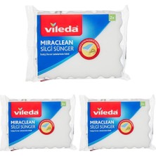 Store 169072 Miraclean Silgi Sünger 2'li, Beyaz, Düz 3lü Paket