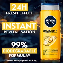Store Boost Duş Jeli 500 Ml, 3'ü 1 Arada Komple Bakım, Vücut, Saç ve Yüz Için, Kafein ile Canlandırıcı Bakım