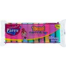 Store Trend Rengarenk Sünger Düz 10'lu