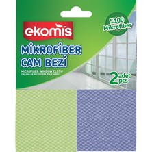 Store Mikrofiber Cam Bezi, 100% Mikrofiber Malzeme, 32X32 Cm, 2'li Paket, Etkili Temizleme