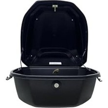 Wheelıe XT08-B 32 Litre Motosiklet Arka Çanta Siyah Parlak Su Geçirmez Abs Top Çift Kilitleme Üniversal