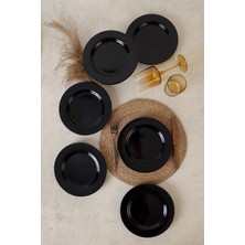 Store Siyah Assos Pasta Tabağı 22 cm 6 Adet 650