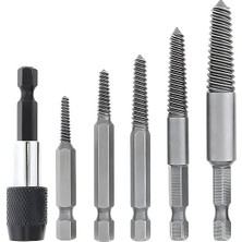 MSP Bits Uzatmalı Ters Kılavuz 6'lı Set Saf Çelik Kırık Civata Vida Sökücü, 7430000722457