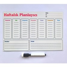 MSP Sil Haftalık Magnet Planner –kalem Hediyeli Esnek Buzdolabı Planlama Panosu 29X19CM